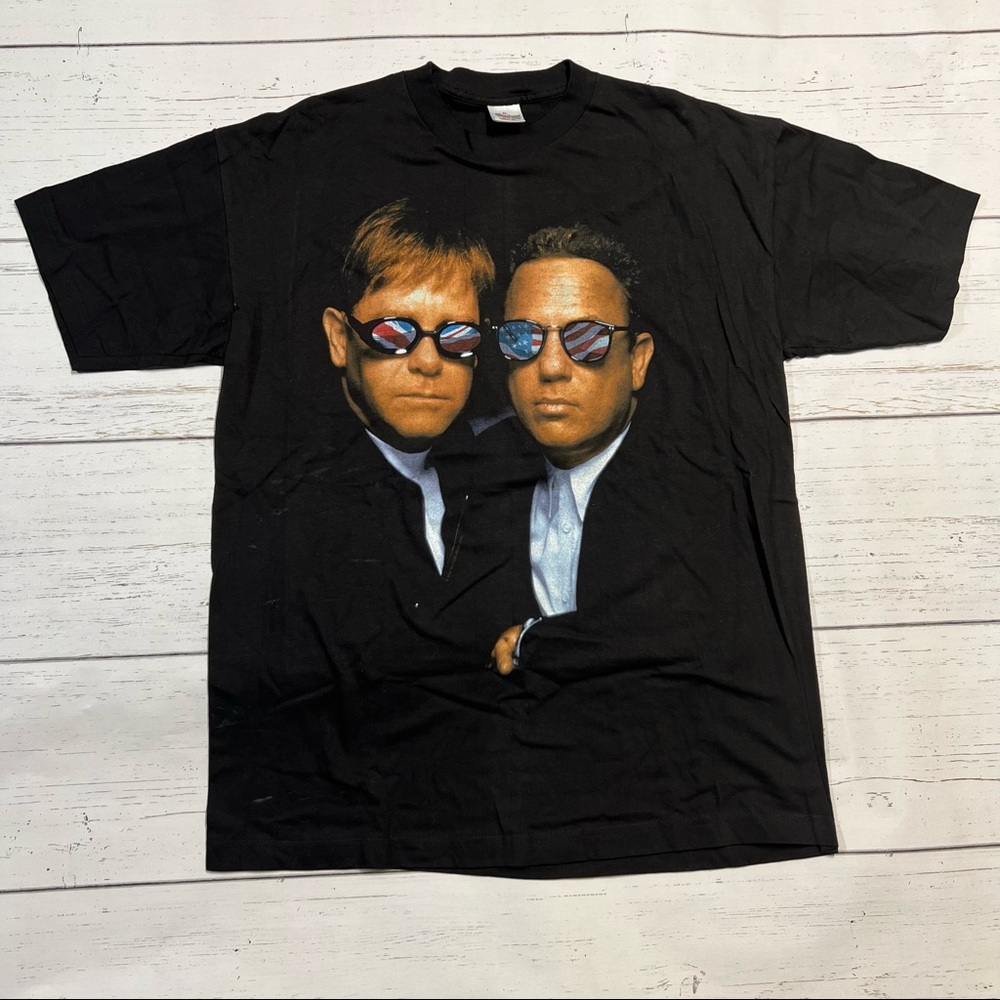 Vintage Elton John Billy Joel Summer of 94 Tour Concert Graphic T Shirt USA XL